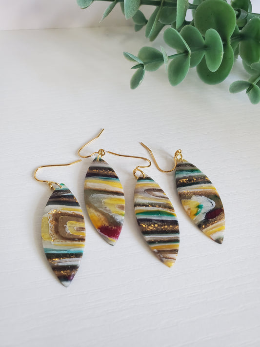 Golden "agate" drop